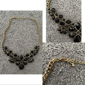 Black and gold statement necklace